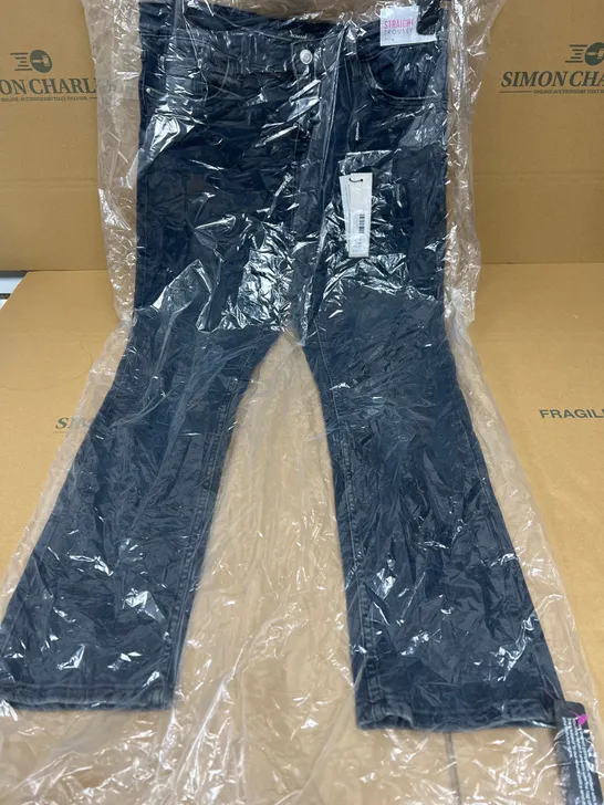 BAGGED ROMAN ESSENTIAL STRAIGHT LEG JEANS IN MIDNIGHT BLUE SIZE 12