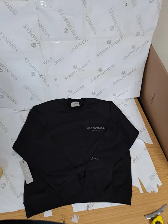 ESSENTIALS FEAR OF GOD SWEATER BLACK - MEDIUM