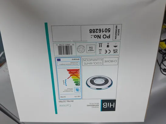 BOXED HIB CYCLONE COOL WHITE BATHROOM EXTRACTOR/LIGHT CHROME