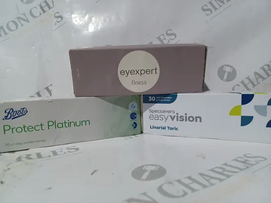 APPROXIMATELY 20 ASSORTED HOUSEHOLD ITEMS TO INCLUDE EYEXPERT FINESS CONTACT LENSES, EASYVISION CONTACT LENSES, ETC