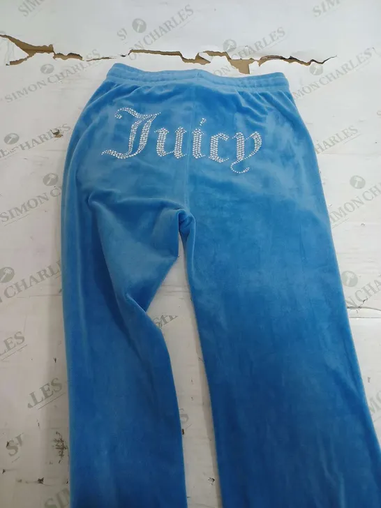 JUICY COUTURE BRIGHT BLUE FLEECE PANTS - XS