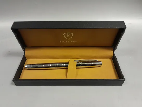 RUCKSTUHL STAINLESS STEEL LUXURY PEN IN GIFT BOX – HAND ASSEMBLED