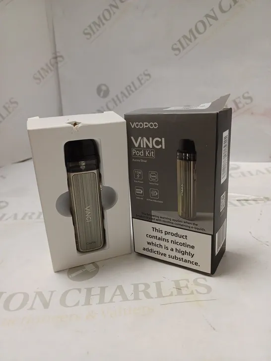 BOXED VOOPOO VINCI POD KIT - AURORA SILVER. 