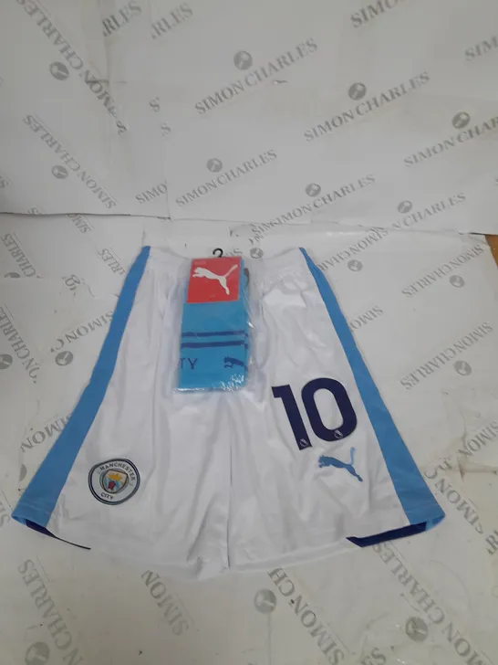 MANCHESTER CITY FC HOME KIT WITH BENNY 10 SIZE S