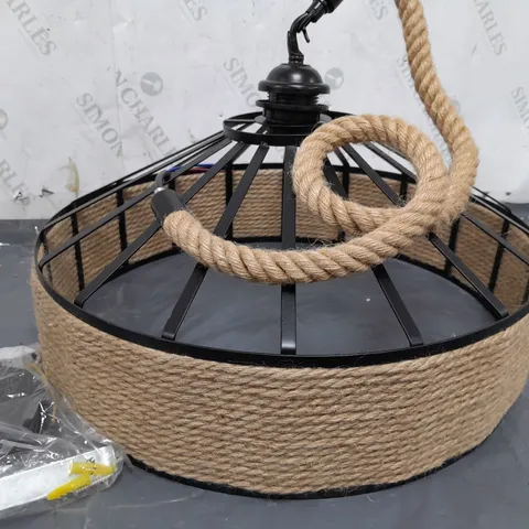 ROPE EFFECT DECORATED HANGING CEILING LIGHT