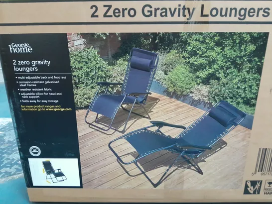 BOXED BRAND NEW PAIR OF ZERO GRAVITY LOUNGERS