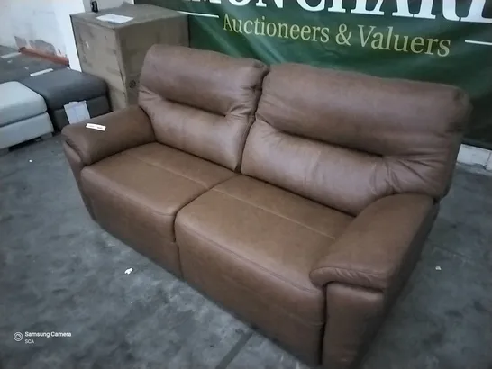 QUALITY BRITISH DESIGNED & MANUFACTURED G PLAN SEATTLE 3 SEATER DALLAS TAN LEATHER