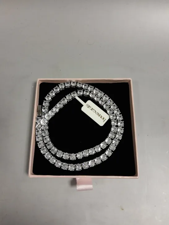 HOUSE OF CARATS BRILLIANT CUT TENNIS BRACELET SILVER NECKLACE 