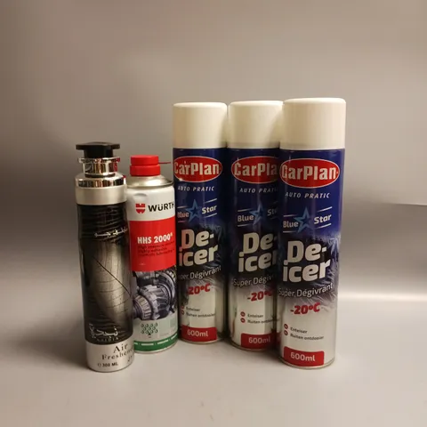 APPROXIMATELY 8 ASSORTED AEROSOLS TO INCLUDE NAJDA AIR FRESHIONER, CARPLAN DE-ICER, HS 2000 LUBRICATING OIL ETC COLLECTION ONLY