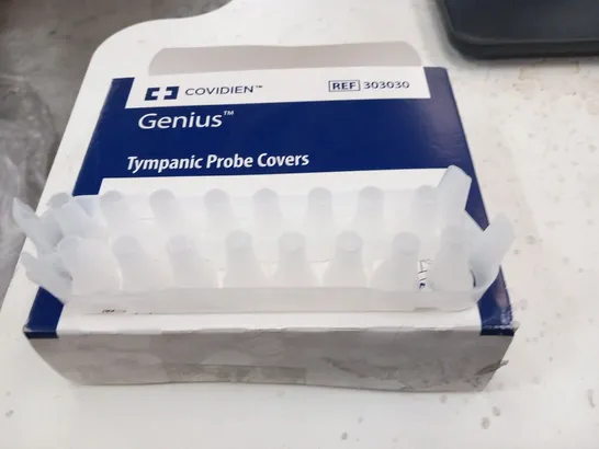 PALLET OF APPROXIMATELY 15 BOXES OF  22 COVIDIEN GENIUS TYMPANIC PROBE COVERS(APPROXIMATELY 96 PER CASE)