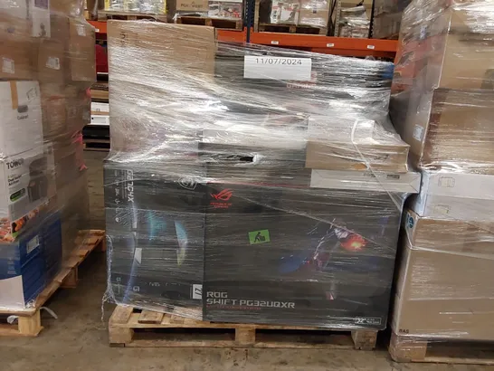 PALLET OF APPROXIMATELY 18 UNPROCESSED RAW RETURN MONITORS TO INCLUDE;