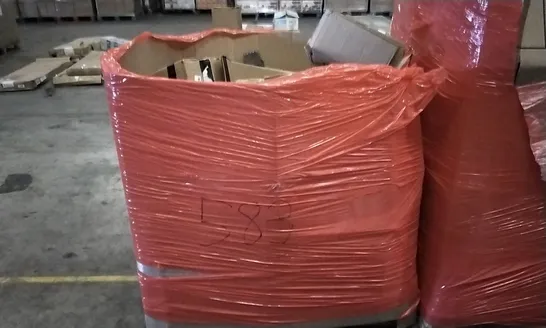 PALLET OF UNPROCESSED ITEMS TO INCLUDE HEATED BLANKET, AIR MATTRESS, AND DOUBLE AIR FRYER