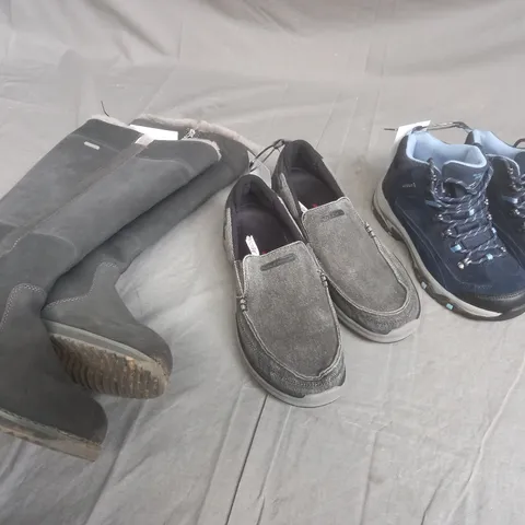 A SELECTION OF VARIOUS SHOES  AND CLOTHING APPROXIMATELY 25 ITEMS  COLLECTION ONLY 