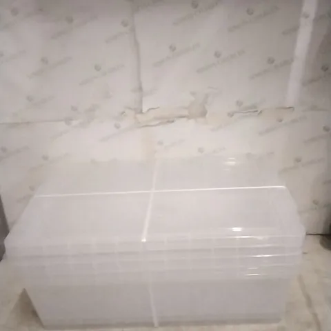 BOXED 3X 43L PLASTIC STORAGE BOXES