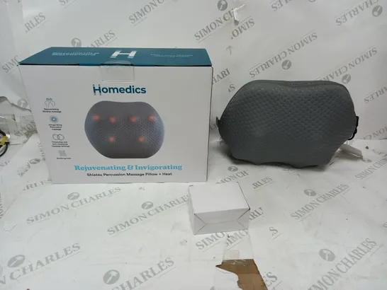 BOXED HOMEDICS REJUVENATING & INVIGORATING SHIATSU PERCUSSION MASSAGE PILLOW + HEAT 