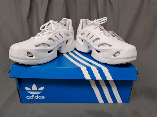 BOXED PAIR OF ADIDAS ADIFOM CLIMACOOL SHOES IN WHITE UK SIZE 11