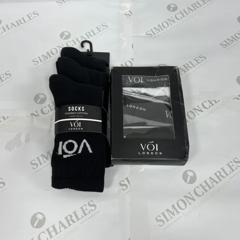 VOI LONDON SOCKS SIZE 6-12 3PC & UNDERWEAR SIZE XL