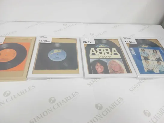 18 FRAMED ABBA SINGLES