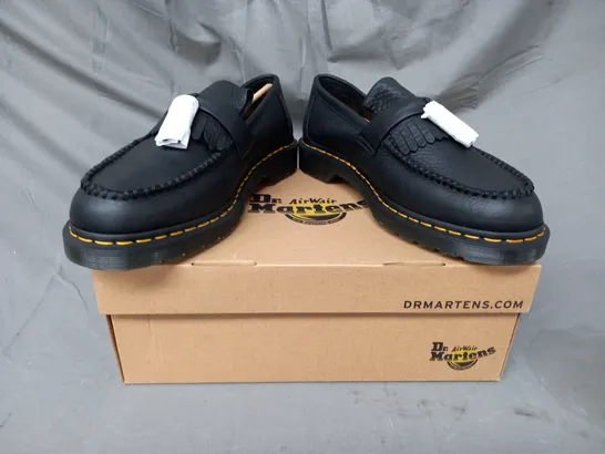 BOXED PAIR OF DR MARTENS ADRIAN YS LOAFERS IN BLACK UK SIZE 10