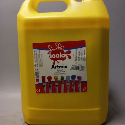 SCOLA ARTMIX READY MIXED PAINT IN BRILLIANT YELLOW (5L) - COLLECTION ONLY