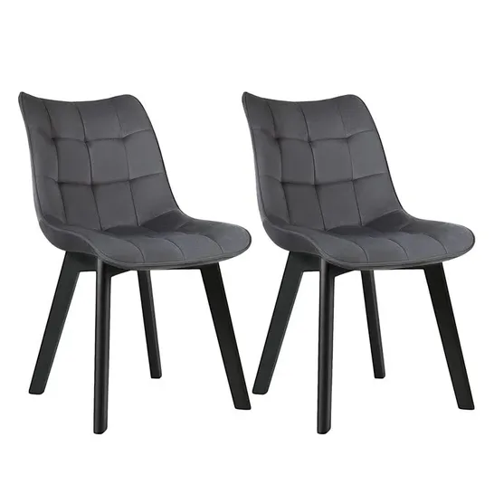 PAIR OF DARK GREY POLSTERSTUHL STALLWORTH DINING CHAIRS - 1 BOX