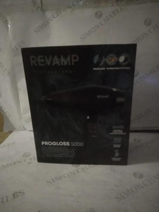 BRAND NEW BOXED REVAMP PROGLOSS 5000 AC PROFESSIONAL 2400W DRYER DR-5000-GB