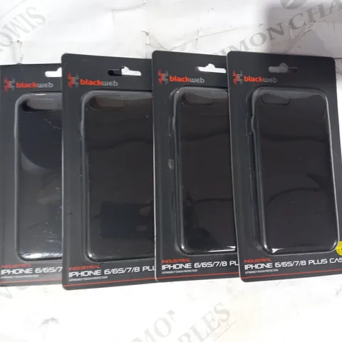 LOT OF APPROXIMATELY 180 BOXES OF BLACKWEB IPHONE 6/6S/7/8 PLUS PHONE CASES (4 PER BOX))