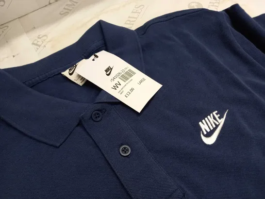 NIKE BLUE POLO SHIRT - L