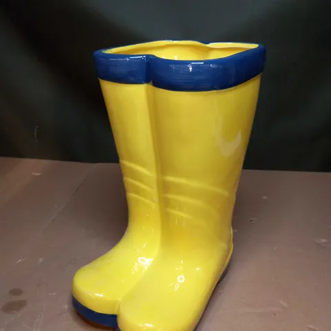 LARGE YELLOW WELLY PLANTER