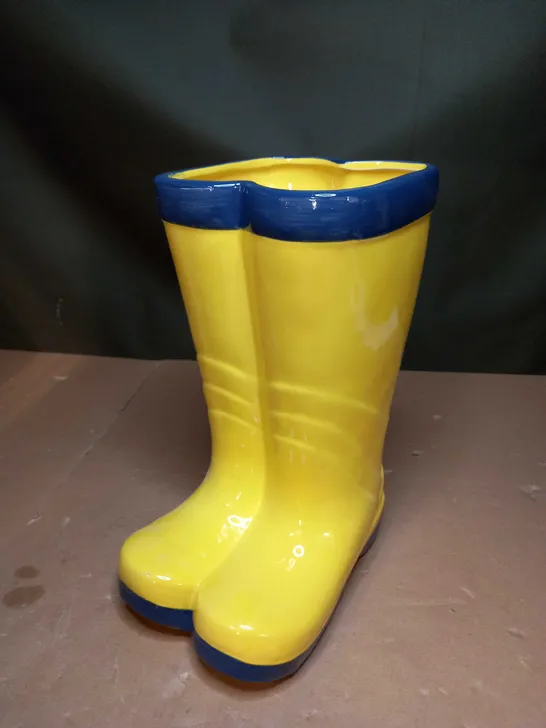 LARGE YELLOW WELLY PLANTER