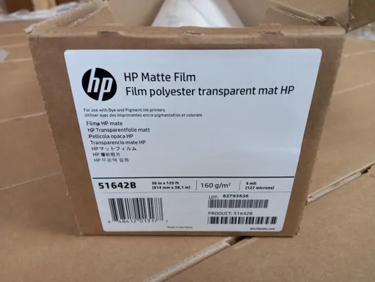 LOT OF 9 BOXED HP MATTE FILM POLYESTER TRANSPARENT MAT HP - 51642B