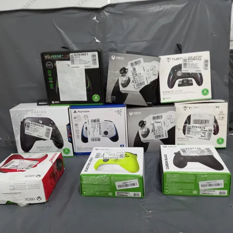 10 ASSORTED GAMING CONTROLLERS TO INCLUDE PLAYSTATION AND XBOX 