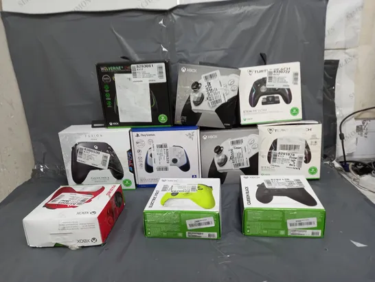 10 ASSORTED GAMING CONTROLLERS TO INCLUDE PLAYSTATION AND XBOX 