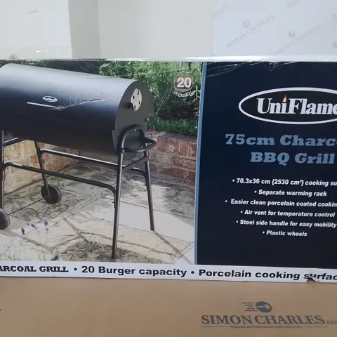 BRAND NEW BOXED UNIFLAME 75CM CHARCOAL BBQ GRILL