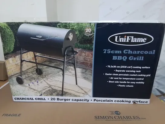 BRAND NEW BOXED UNIFLAME 75CM CHARCOAL BBQ GRILL