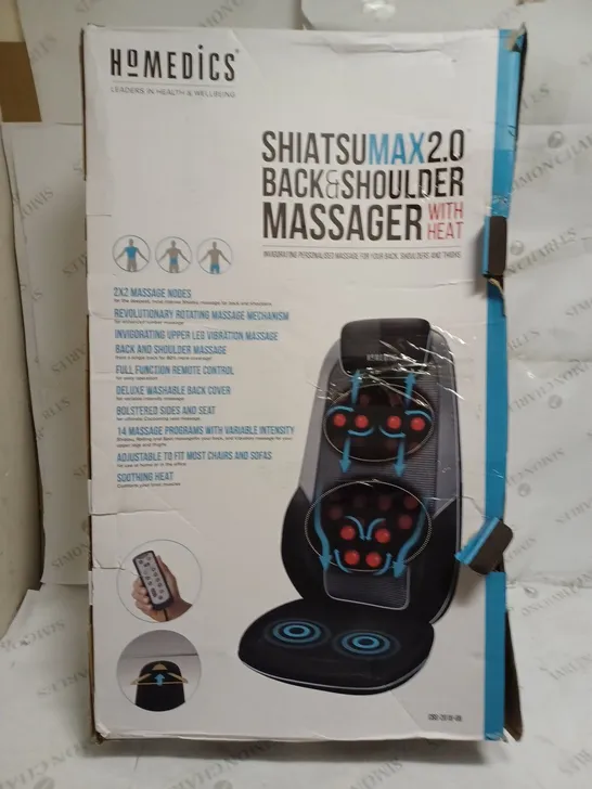 HOMEDICS SHIATSU MAX 2.0 BACK AND SHOULDER MASSAGER RRP £299.99