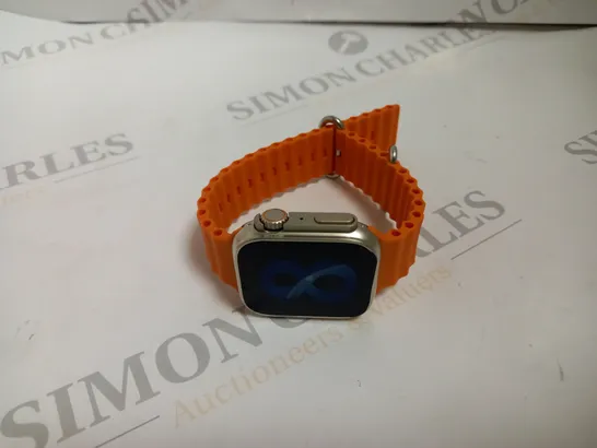 UNBRANDED SMART WATCH WITH ORANGE STRAP 