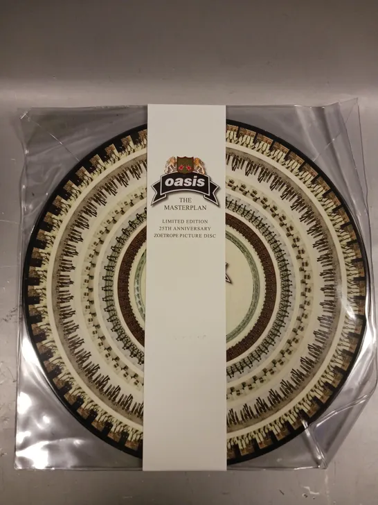 OASIS THE MASTERPLAN LIMITED EDITION 25TH ANNIVERSARY ZOETROPE PICTURE DISC VINYL 