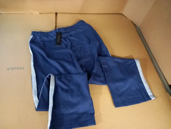 BRAND NEW KINTSUGI NAVY JOGGING BOTTOMS WITH SILVER SIDE SEAM AND POCKETS - 14