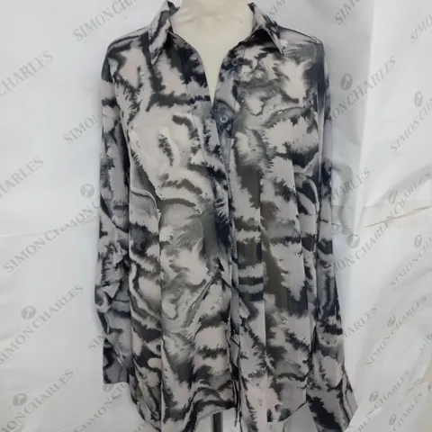RELIGION SHEER BUTTON UP SHIRT IN FIERCE SIZE 16