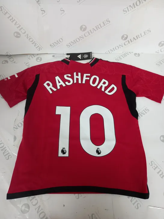 ADIDAS MANCHESTER UNITED HOME KIT - RASHFORD 10 - 9-10 YEARS