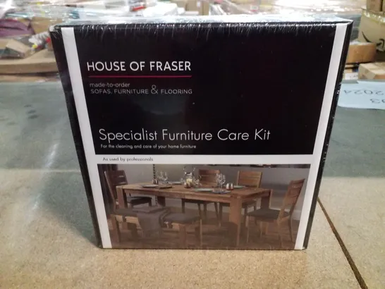 BOX CONTAINING 6 HOUSE OF FRASER SPECIALIST FURNITURE CARE KITS