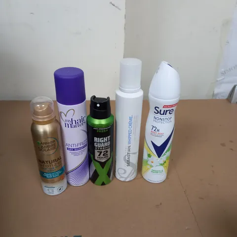 APPROXIMATELY 15 HEALTH AND BEAUTY AEROSOLS GARNIER, SURE AND RIGHT GUARD