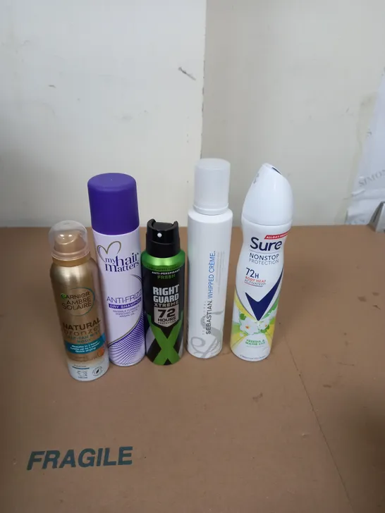 APPROXIMATELY 15 HEALTH AND BEAUTY AEROSOLS GARNIER, SURE AND RIGHT GUARD