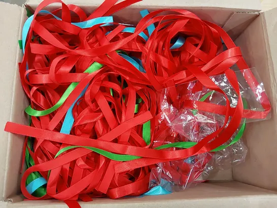 BOX OF MULTI-COLOURED RIBBON (1 BOX)