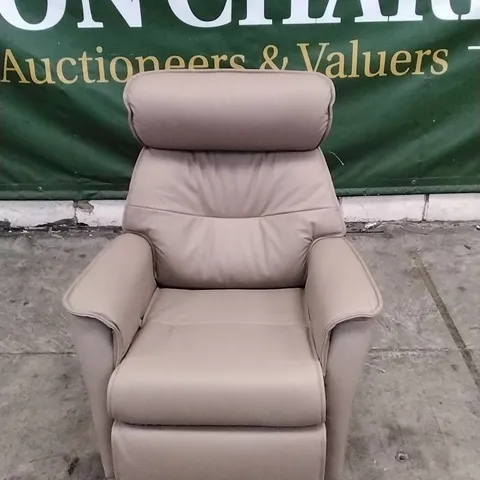 QUALITY BRITISH DESIGNED & MANUFACTURED G PLAN MALMO MANUAL RECLINER CHAIR CAMBRIDGE TAUPE LEATHER