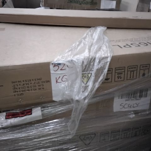 PALLET OF ASSORTED ITEMS INCLUDING RADIATOR SHELF AND APPROXIMATELY 12 MOBILE FLAT PANEL TV WALL MOUNTS MTM65PL