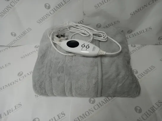 COZEE HOME HEATED THROW BLANKET IN LIGHT GREY