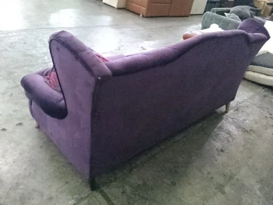 QUALITY DESIGNER 2.5 SEATER SOFA - PURPLE FABRIC 