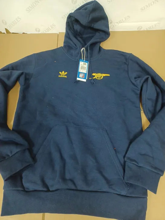 ADIDAS ARSENAL HOODIE IN NAVY - UK XS